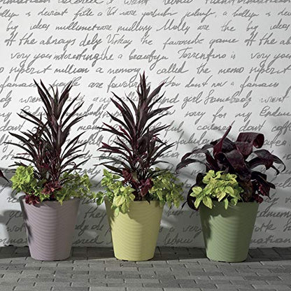 Crescent Garden A113569A Rotational Molded Madison Planter, Wasabi, 14" - color: Wasabi, size: 14"
