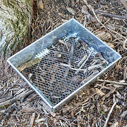 Trapping Dirt Sifter – 9 by 7 Inch Trapping Sifter Metal Dirt Sifter for Trapping, Garden Sieve, Beach Sand Sifter