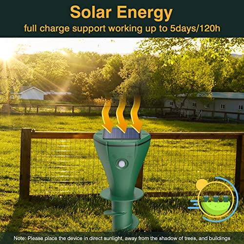 2026 Outdoor Ultrasonic Mole Repellent Solar Powered for Yard Garden Lawn, Waterproof Gopher & Groundhog Deterrent - size: 8-Pack