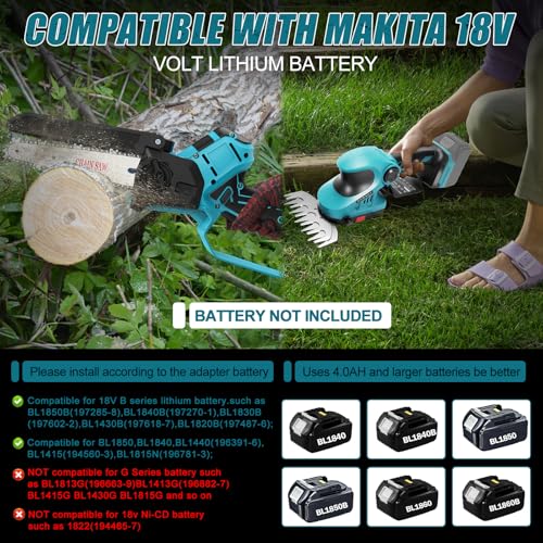 Cordless Hedge Trimmer and Chainsaw Combo for Makita 18V Battery - size: Hedge Trimmer + Chainsaw Combo