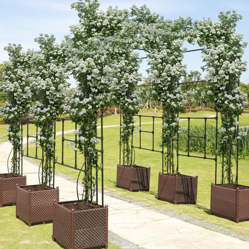 BUKLIYN Garden Arch Trellis - Garden Arch Size Length: 59in Height: 94.5in - color: Length: 59in-Black, size: Arch