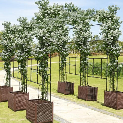 BUKLIYN Garden Arch Trellis - Garden Arch Size Length: 59in Height: 94.5in - color: Length: 59in-Black, size: Arch