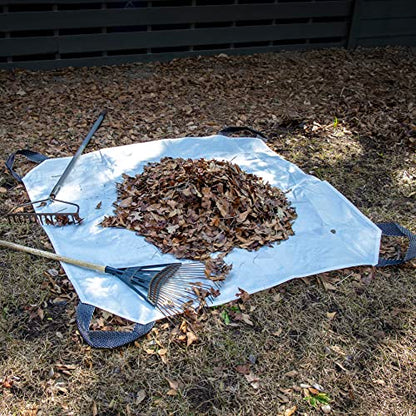 Custom Designed Multi-Use Utility Tarp - 9'x9' - Home, Garden, Construction, Camping & Trailering. Extra Strong Waterproof & UV Resistant - Handles - size: 9x9