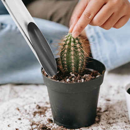HANABASS Stainless Steel Gardening Scoop Small Handheld Soil Shovel Tool for Planting Fertilizing Weeding Portable Lightweight Durable Potting Scooper for Bonsai Vegetable Plants