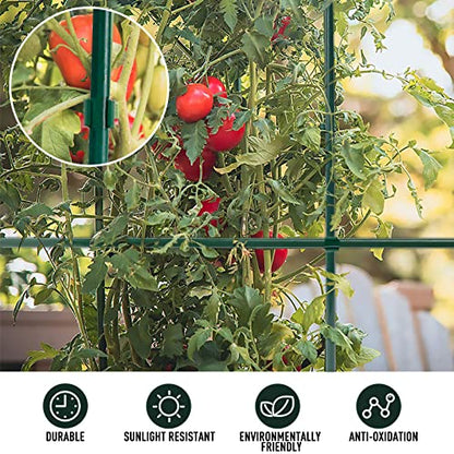 MAXPACE 125pcs Garden Stakes Kit: Includes 40 Sets of Fiberglass Plant Sticks Supports & Accessories for DIY 4ft, 5ft, 6ft, 7ft Stakes for Tomato, Vegetables, Indoor & Outdoor Gardening Supplies - size: 17inch 40pcs