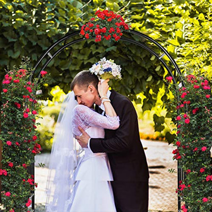 S AFSTAR Metal Garden Arch, 7.2ft/86 Outdoor Arbor for Various Climbing Plant Flower, Arch Trellis for Wedding Garden Bridal Party Festival Decoration, Easy-to-Assemble