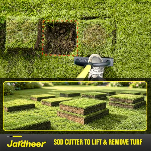 Jardineer Manual Edger Lawn Tool, Half Moon Saw Tooth Lawn Edger