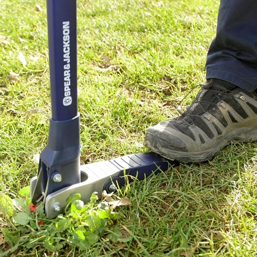 Spear & Jackson Weed Puller, Stand-Up Mechanical Garden Tool with Stainless Steel Claws and Long Nylon Fiberglass Handle
