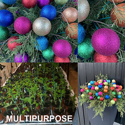 50 pcs 18 Inch Plant Sticks Support, Floral Plant Support, Wooden Sign Posting Green Bamboo Garden Sticks with Garden Ties - color: 50 pcs