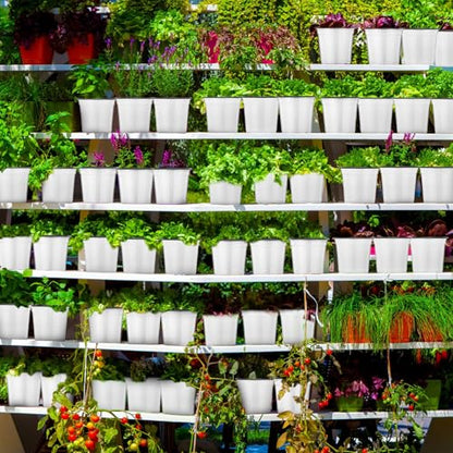 Havawish 150 Pcs 4 Inch Nursery Pots with Drainage Holes, White - color: White