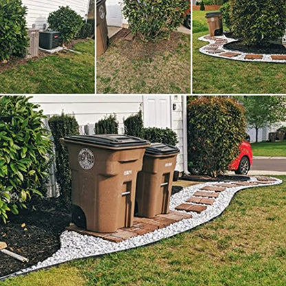 Garden Edging, 40FT Landscape Edging with 40 Landscape Spikes, Pever Edging, No Dig Garden Edging Lawn Border, Border Edging for Landscaping