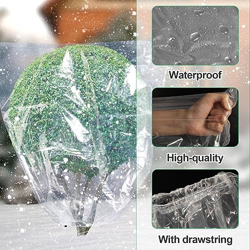 ANPHSIN 2Pcs 71"x83" Extra Large Winter Plant Cover Freeze Protection - size: 83"H, 71" Opening