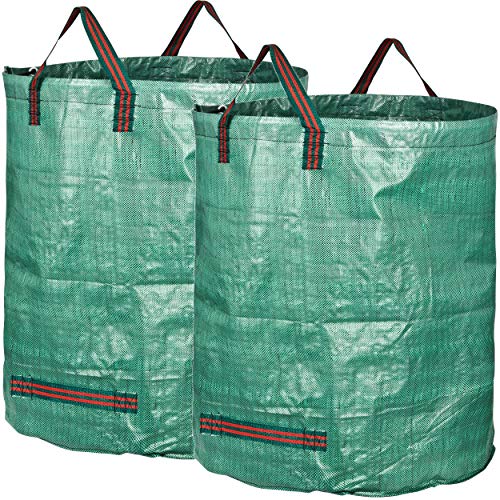 GardenMate 2-Pack 132 Gallons Reusable Garden Waste Bags (H34, D34 inches) - Yard Waste Bags - style: 2x 132 Gallons