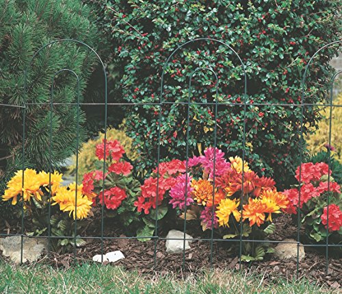 Panacea 89301 Arch Folding Border Fence, Green - color: Green