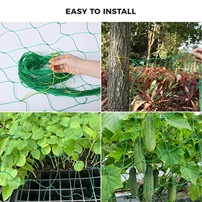 Kikhope Trellis Netting for Climbing Plants, 3 Pack 5.9x8.8 ft Trellis Net - size: 5.9ft x 8.8ft (3 Packs)