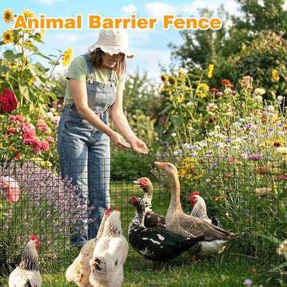 Black PVC Coated Welded Wire Fencing, 24in High x 100ft Long, 2 inch x 2 inch 16GA 2/3/4/5/6 Ft Tall Welded Wire Fence Rolls, Black Metal Garden Fence Wire Roll Garden Fencing for Yard - color: Black, size: 2"x2" 16GA 24" x 100'