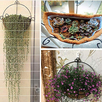 2PCS Half Round Replacement Coco Liner for Hanging Basket Wall Flower Basket Half Circle Wall Planter Coconut Fiber Plant Basket Liner for Garden Planter Flower Pot (16 inch) - size: 16 inch