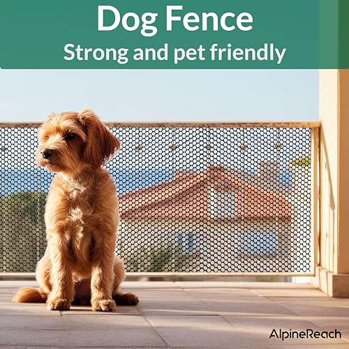AlpineReach Plastic Chicken Wire Fencing Mesh 1.3ft x 50ft Roll with Zip Ties - Ideal for Poultry, Dogs, Rabbit Barrier & Gardening, Durable UV Resistant, Versatile Rigid Fence, Black (15.7" x 600") - size: 1.3ft x 50ft