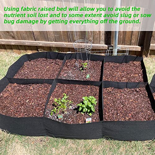 CJGQ Fabric Raised Garden Bed 4x2x1ft Garden Grow Bed Bags for Growing Herbs, Flowers and Vegetables 55 Gallon - size: 4ft*2ft*1ft-1 Pack