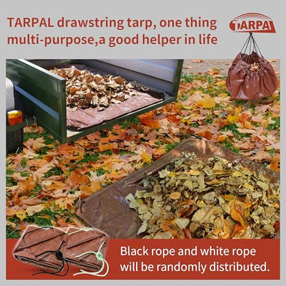 TARPAL 5x5 Feet(2pack) Small tarp with Drawstring Tarp Waterproof Brown - size: 5x5 Feet (2pack)-Finished size