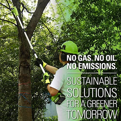 Greenworks 24V 8" Cordless Polesaw (Great For Pruning and Trimming Branches / 125+ Compatible Tools), 2.0Ah Battery and Charger Included - size: 8" Polesaw (2.0Ah), style: Polesaw