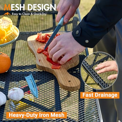 Portal 4 ft Folding Camping Grill Table Heavy Duty Portable Outdoor for BBQ