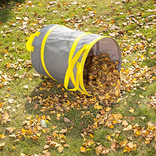 3 Pack 30 Gallon Collapsible Trash Can, Reusable Garden Leaf Bag, Pop-Up Portable Yard Waste Bags for Lawn Debris, Camping, Autumn Cleanup - Easy Storage & Carry