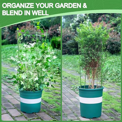 KLS 3 Pack Tomato Cage for Pots Plant Support, Upgrade 24 Inches Tomato Cages for Garden, Pepper Cage Trellis Kit with Plant Tie and Clips (24") - size: 24"