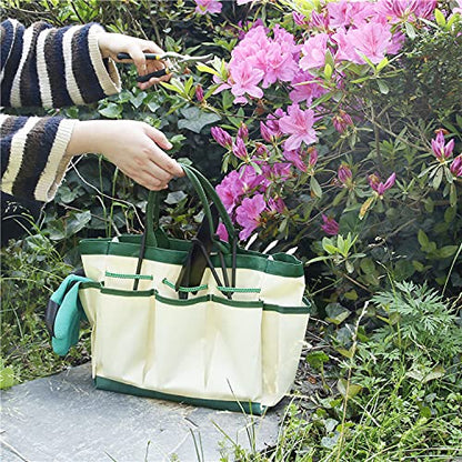 Multifunction Garden Tools Storage Bag with Pockets Bucket Tool Organizer Gardening Organizer Tote Garden Harvest Bucket Bag Vegetables Picking Bag