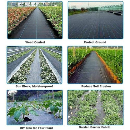 Weed Barrier Landscape Fabric Durable Weed Block Gardening Mat Non Woven Weed Block Fabric Garden Landscaping Fabric Roll Weed Control Fabric in Rolls (4FTx100FT) - size: 4FTx100FT