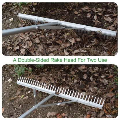 Landscape Rake, 36" Head Aluminum Lake Weed Rake for Lawns Lake Garden Pond