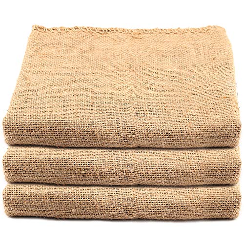 KEILEOHO 3 Pack 42 x 29 Inch Burlap Bags, Large Food Grade Jute Grow Bags for Gardening, Potato Sack Race Bags - size: 3 Pack 42 X 29 Inch
