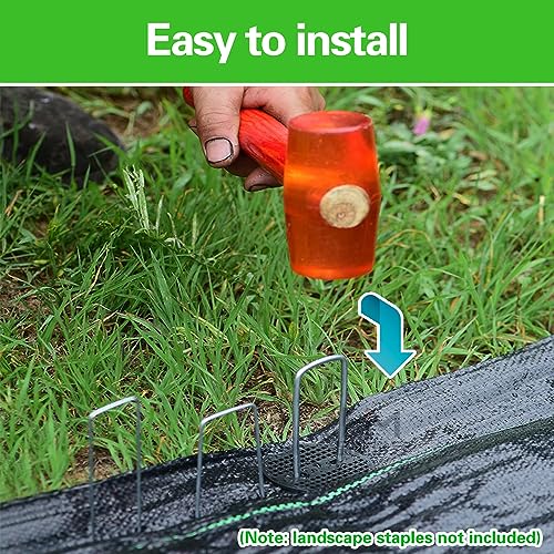 Bakulyor 50pcs Garden Staples Plastic Buffer Washer, Landscape Staple Stakes Gaskets, Yard Pins Gasket for Weed Barrier Fabric, They Keep The Barrier from Ripping & Create a Sturdier Hold - Black