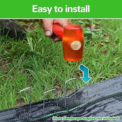 Bakulyor 50pcs Garden Staples Plastic Buffer Washer, Landscape Staple Stakes Gaskets, Yard Pins Gasket for Weed Barrier Fabric, They Keep The Barrier from Ripping & Create a Sturdier Hold - Black