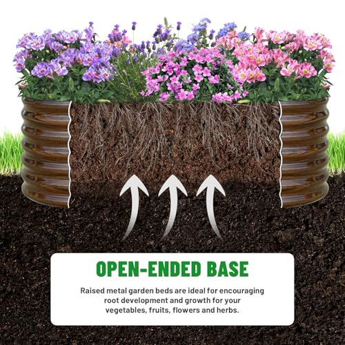 SnugNiture Galvanized Steel Raised Garden Bed Kit - 6x2x2 ft Large Metal Planter Box for Vegetables, Flowers, Herbs | Easy Assembly, Open Bottom Design - size: 6x2x2ft(1 Pack)
