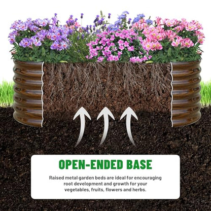 SnugNiture Galvanized Steel Raised Garden Bed Kit - 6x2x2 ft Large Metal Planter Box for Vegetables, Flowers, Herbs | Easy Assembly, Open Bottom Design - size: 6x2x2ft(1 Pack)