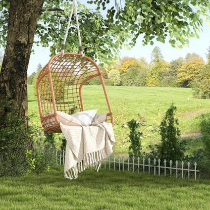 Outsunny 5 Pack Metal Decorative Garden Fence, 9.2' x 17.25", White - color: White