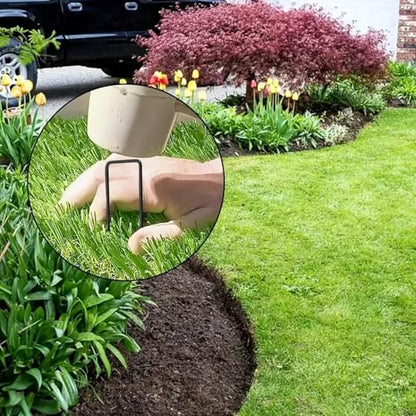 10Pcs Garden Staples Landscape Stakes Ground Pins, Lawn Staples Weed Fabric Staple, Steel Sod Anchor Securing Pegs for Securing Fabric (Black, 10x4cm) - color: Black