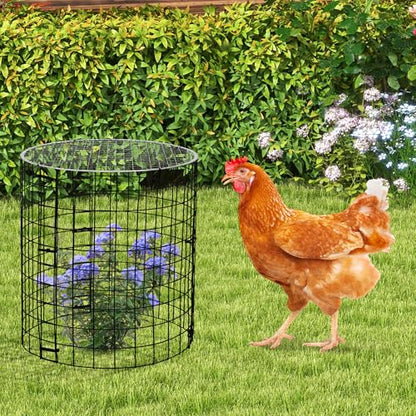 Adnee 8 Pack Wire Plant Protector with Cover-12" x 11" Detachable Plant Protector Metal Plant Cages-Garden Plant Cages for Flower Vegetable to Keep Animals Out - color: 8 Pack 12x11 Inch