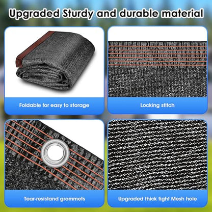 18ft Round Pool Leaf Net Cover - Above Ground Pool Cover, Black - size: 18ft