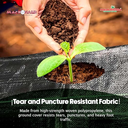 OldMacDonald - Premium Landscape Fabric - Heavy Duty 15ft x 300ft (4.57m x 91.44m) - Commercial Grade, Woven Landscaping Ground Cover for Gardening, Farming, Agriculture Folded - size: 15ft x 300ft (4.57m x 91.44m)