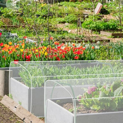 Woanger 2 Pack Garden Netting for Raised Beds with Hoops, for 8x4x1 ft - size: for 8x4x2 ft