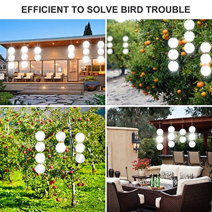 XPCARE Bird Scare Discs Set, 30 Pcs Reflective Double-Sided Bird Reflectors