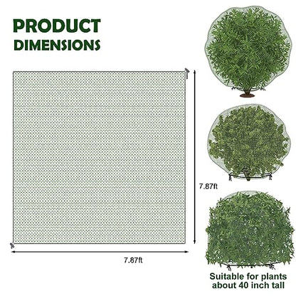 3Pcs Deer Netting for Shrubs, 7.8' x 7.8' Reusable Deer Plant Netting Cover - style: 3 Pcs