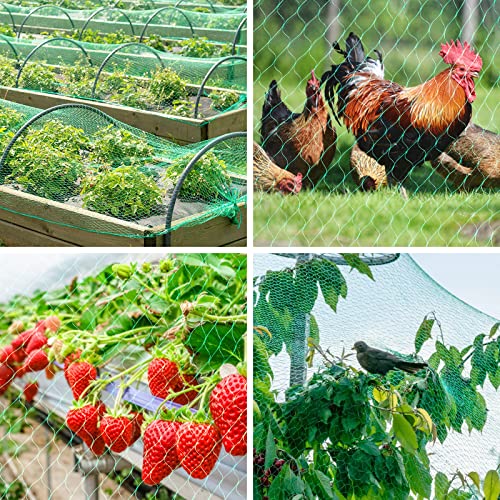 Kikhope Bird Netting, 16.5x33 ft Garden Mesh Net for Plants and Vegetables - size: 16.5x33 ft