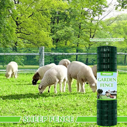 Green PVC Coated Welded Wire Fencing,2"x3" 16 Gauge,60inch H x 100ft L Garden Wire Fence Roll,2/3/4/5/6ft Tall x 50/100 ft Long Hardware Cloth Metal Mesh for Yard,Farm,Chicken,Dog,Vegetable Protection - color: Green, size: 2"x3" 60inx100ft
