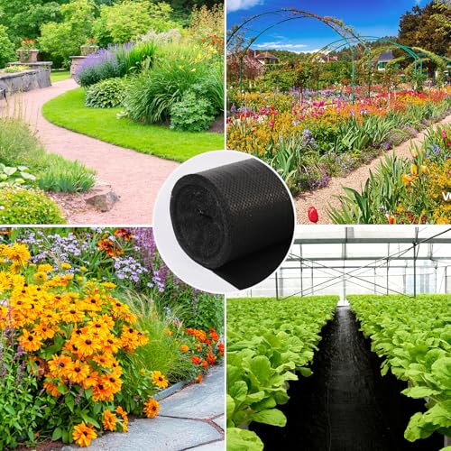 Jevrench 3.2 oz Heavy Duty Weed Barrier Landscape Fabric, 3.3 x 15 ft - size: 3.2oz - 3.3ft x 15ft