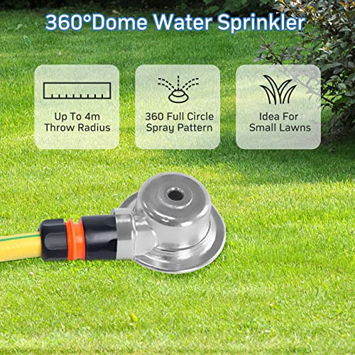 Metal Lawn Sprinkler, 1 Pack Outdoor Garden Watering Sprinklers for Yard Small Areas Lawn with Gentle Water Flow(Silver) - color: Silver