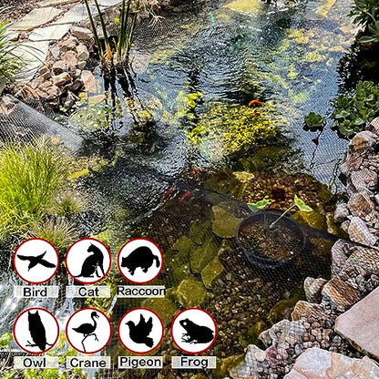 14x14ft Koi Pond Netting for Leaves, 1/2 in Mesh Netting Pond Cover Kit - size: 14FT*14FT