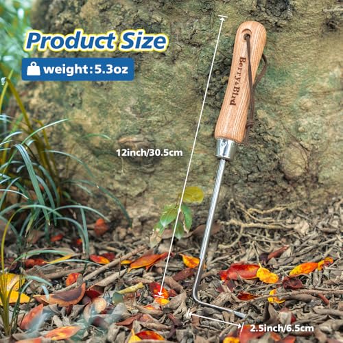Garden Hook Weeder, L-Shape Single Claw Hook Crack Weeder - size: 12'' Hook Weeder